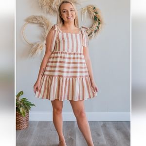 Baby Doll Striped Dress NWT